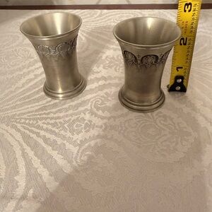 Elegant Silver Tone Goblets